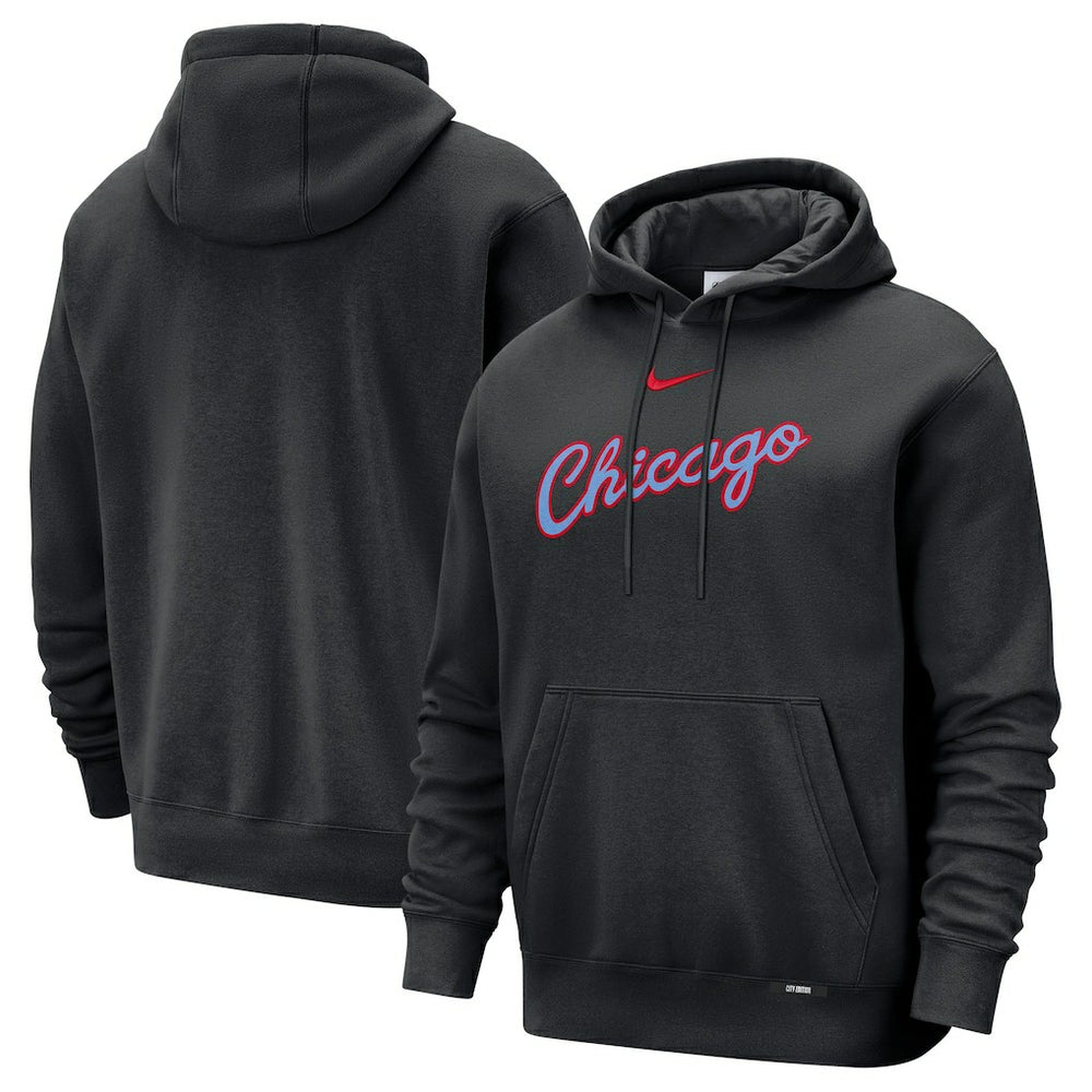 Chicago Bulls 2025/26 City Edition Essential Remix Club Hoodie Black - Nike outlet
