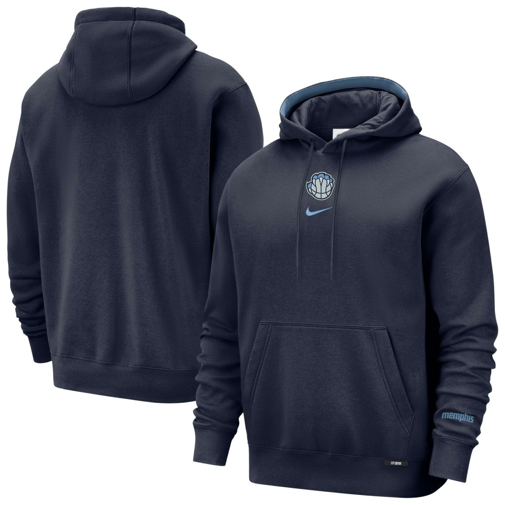 Memphis Grizzlies 2025/26 City Edition Courtside Remix Premium Hoodie Navy - Nike
