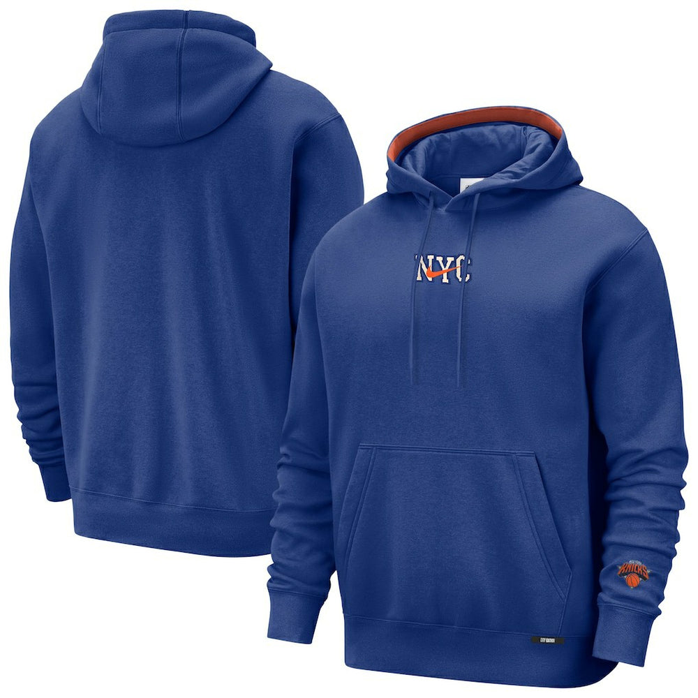 New York Knicks 2025/26 City Edition Courtside Remix Premium Hoodie Blue - Nike outlet