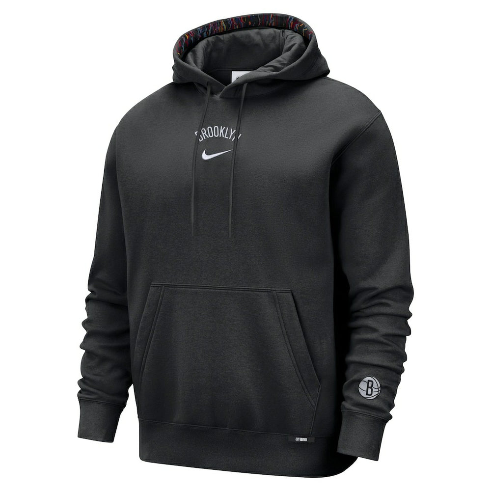 Brooklyn Nets 2025/26 City Edition Courtside Remix Premium Hoodie Black - Nike