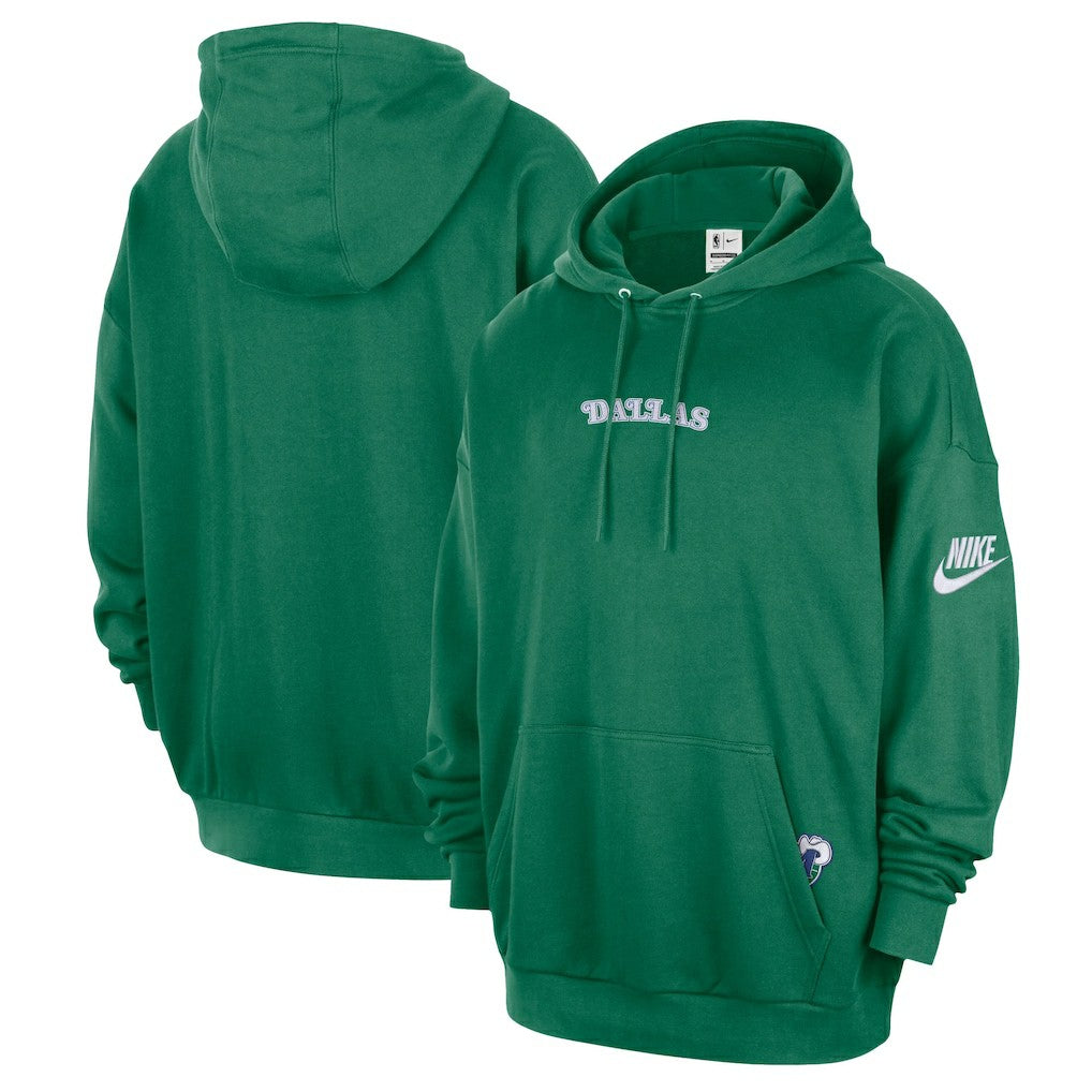 Dallas Mavericks Classic Edition Hardwood Classics Premium Club Heavyweight Fleece Hoodie Green - Nike
