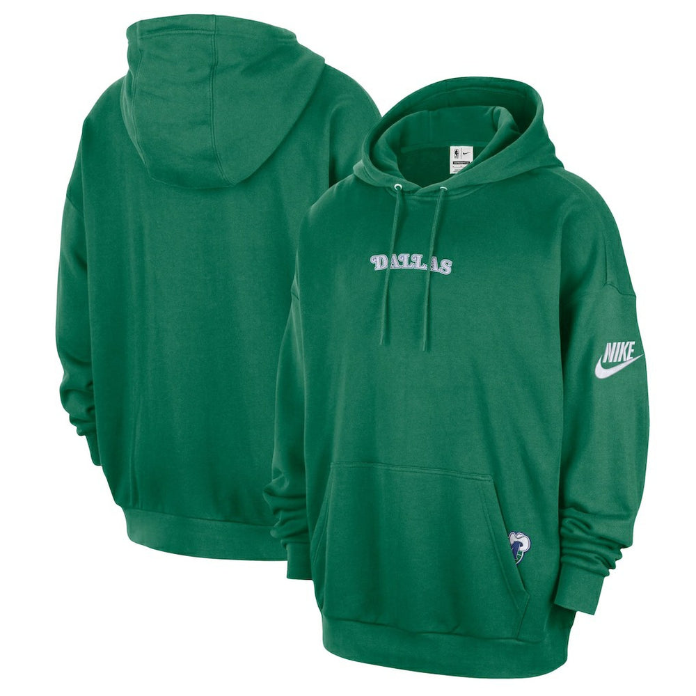 Dallas Mavericks Classic Edition Hardwood Classics Premium Club Heavyweight Fleece Hoodie Green - Nike