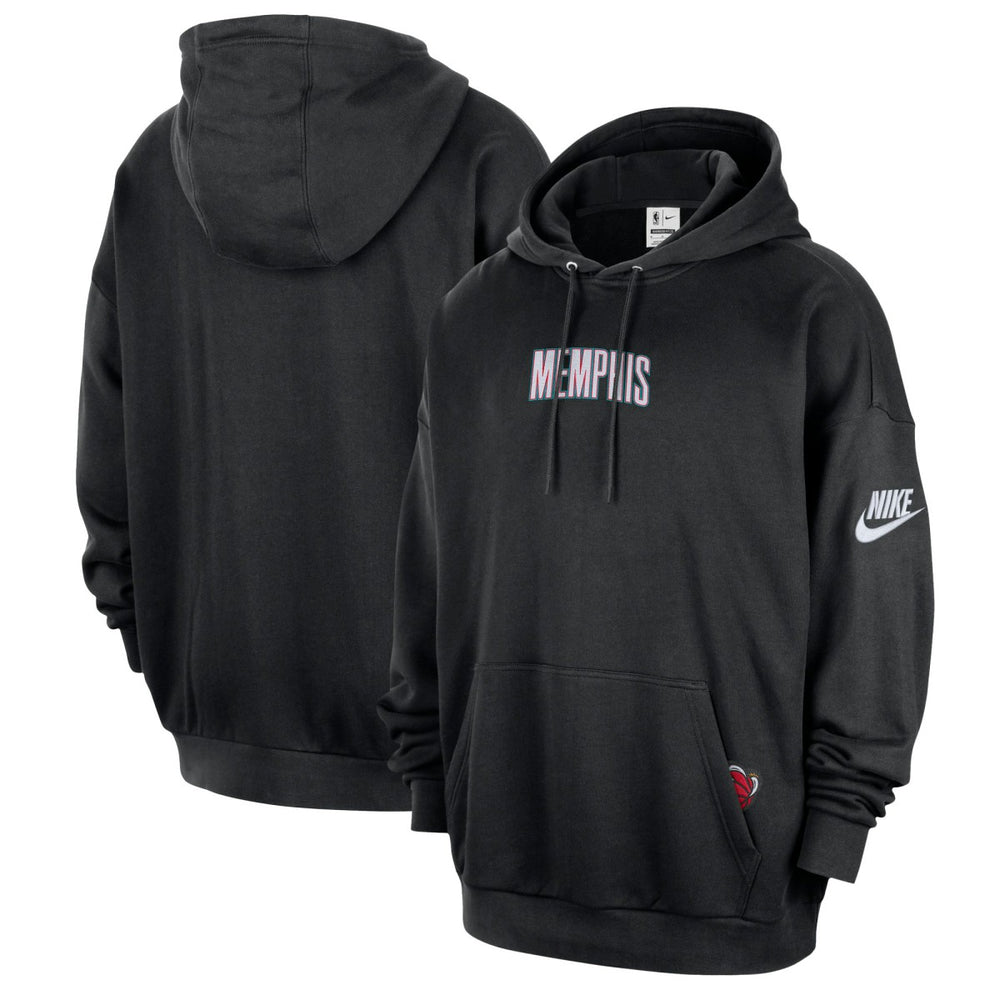 Memphis Grizzlies Classic Edition Hardwood Classics Premium Club Heavyweight Fleece Hoodie Black - Nike