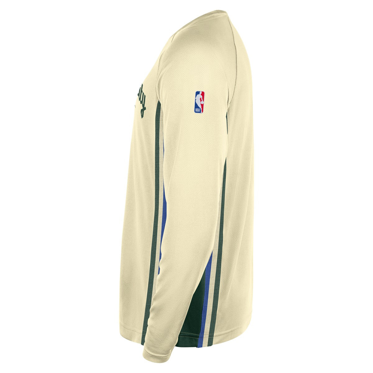 Milwaukee Bucks 2025/26 City Edition Authentic Pregame Dri-FIT Long Sleeve Shooting T-Shirt Cream - Nike