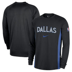 Dallas Mavericks 2025/26 City Edition Authentic Pregame Dri-FIT Long Sleeve Shooting T-Shirt Black - Nike