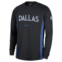 Dallas Mavericks 2025/26 City Edition Authentic Pregame Dri-FIT Long Sleeve Shooting T-Shirt Black - Nike