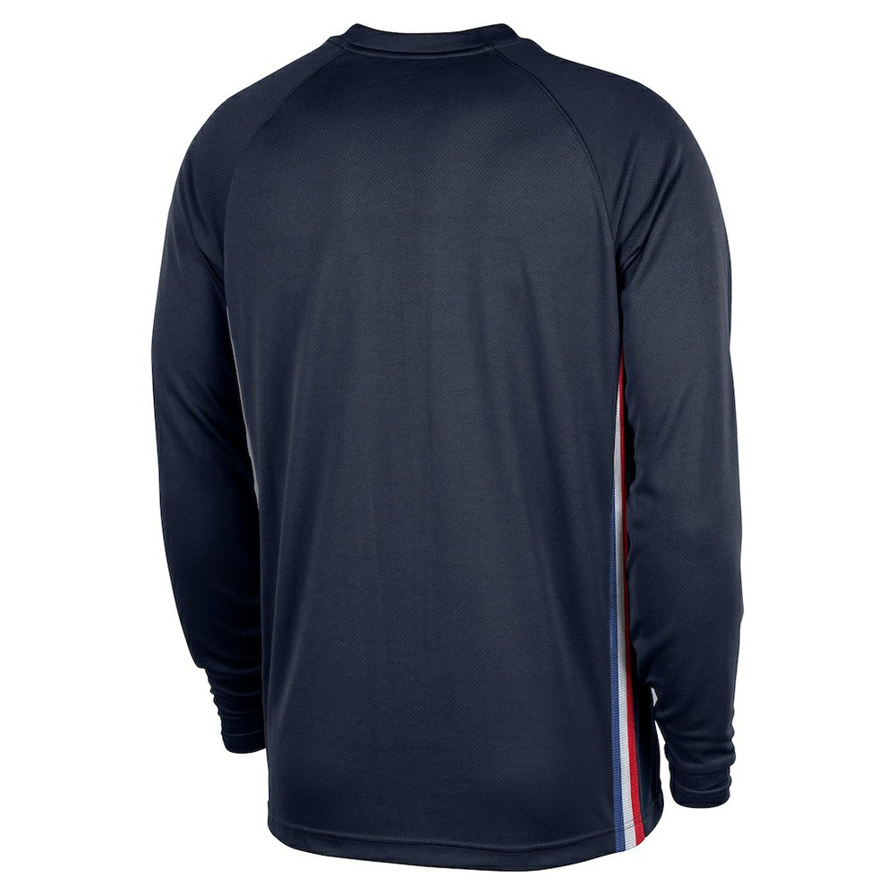 Philadelphia 76ers 2025/26 City Edition Authentic Pregame Dri-FIT Long Sleeve Shooting T-Shirt Navy - Nike