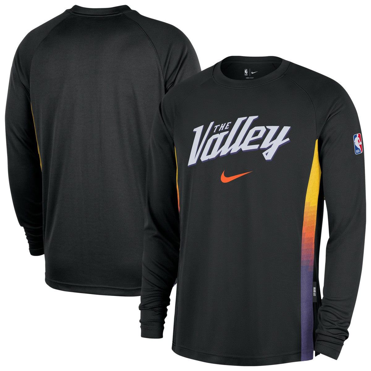 Phoenix Suns 2025/26 City Edition Authentic Pregame Dri-FIT Long Sleeve Shooting T-Shirt Black - Nike