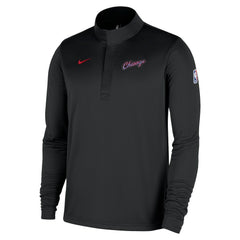 Chicago Bulls 2025/26 City Edition Remix Authentic Coaches Dri-FIT Half-Zip Top Black - Nike outlet