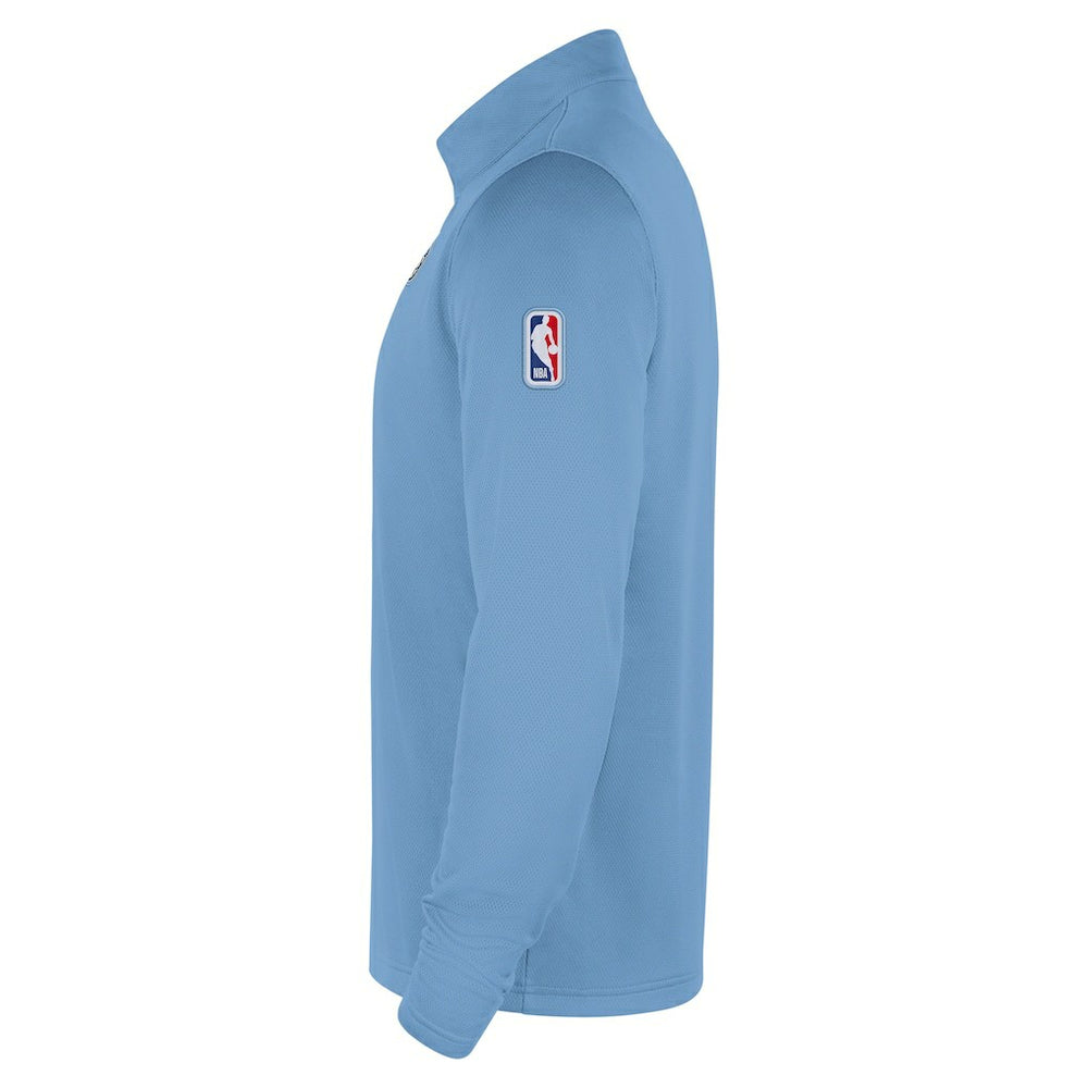 Memphis Grizzlies 2025/26 City Edition Remix Authentic Coaches Dri-FIT Half-Zip Top Light Blue - Nike