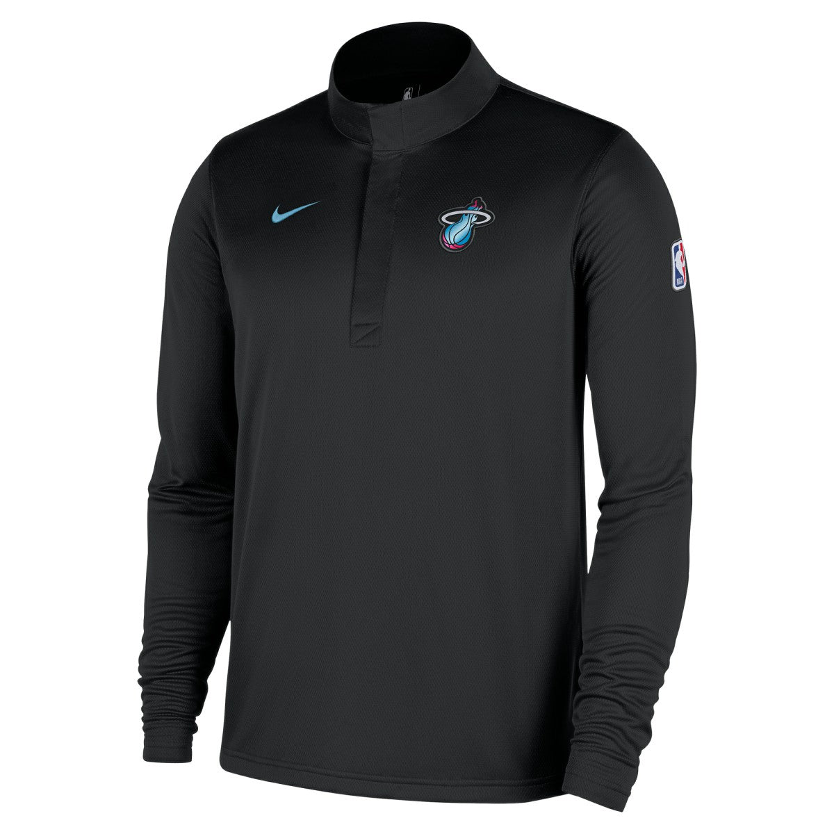Miami Heat 2025/26 City Edition Remix Authentic Coaches Dri-FIT Half-Zip Top Black - Nike