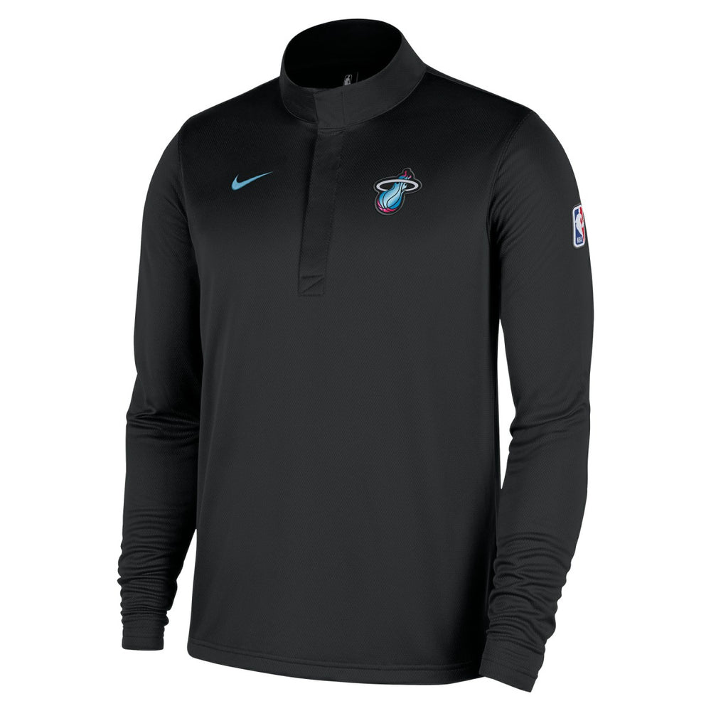 Miami Heat 2025/26 City Edition Remix Authentic Coaches Dri-FIT Half-Zip Top Black - Nike