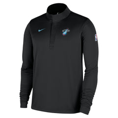 Miami Heat 2025/26 City Edition Remix Authentic Coaches Dri-FIT Half-Zip Top Black - Nike