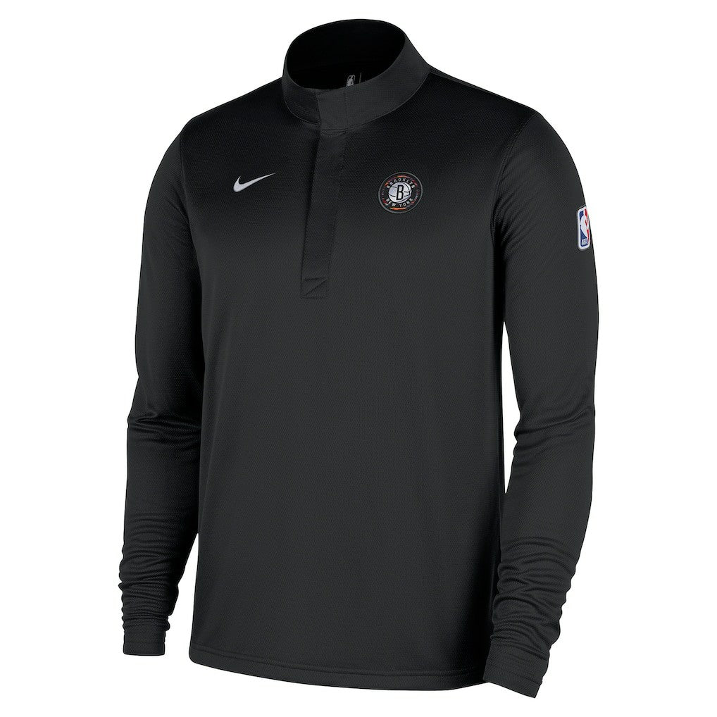 Brooklyn Nets 2025/26 City Edition Remix Authentic Coaches Dri-FIT Half-Zip Top Black - Nike