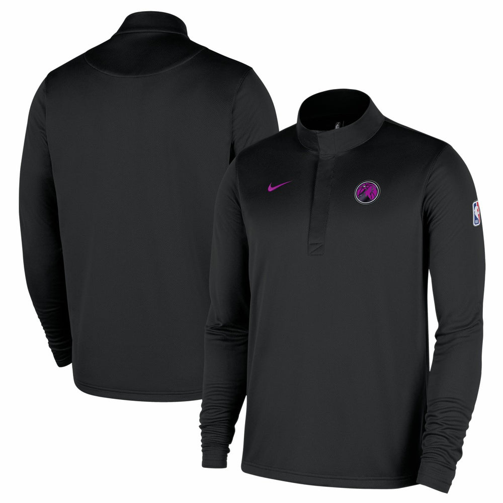 Minnesota Timberwolves 2025/26 City Edition Remix Authentic Coaches Dri-FIT Half-Zip Pullover Black - Nike