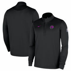 Minnesota Timberwolves 2025/26 City Edition Remix Authentic Coaches Dri-FIT Half-Zip Pullover Black - Nike