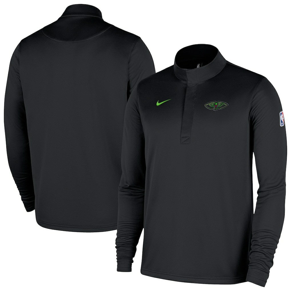 New Orleans Pelicans 2025/26 City Edition Remix Authentic Coaches Dri-FIT Half-Zip Top Black - Nike