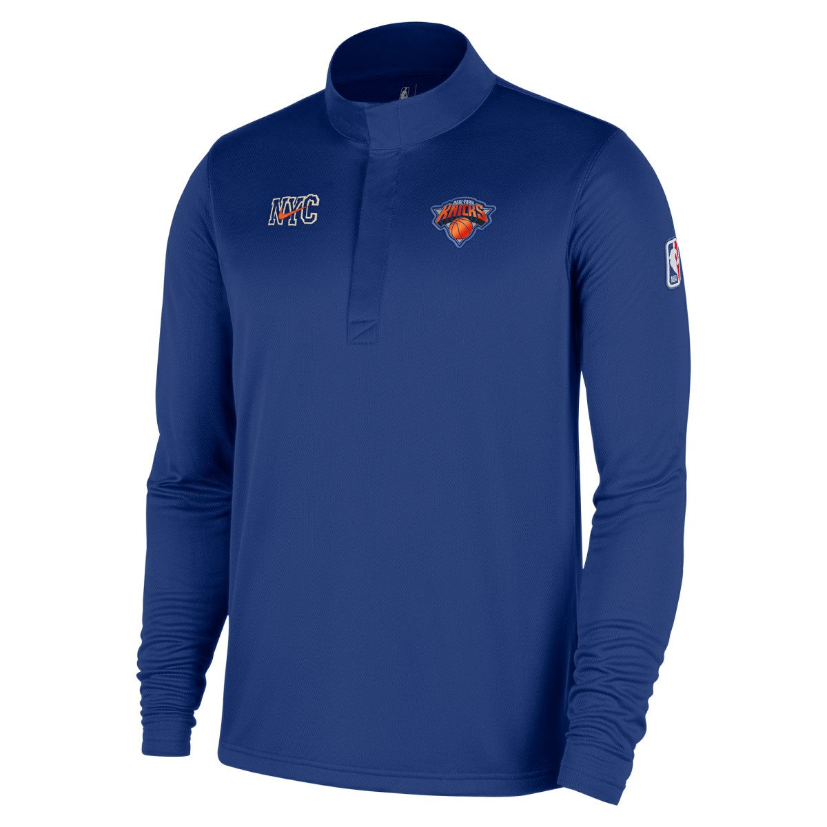 New York Knicks 2025/26 City Edition Remix Authentic Coaches Dri-FIT Half-Zip Top Blue - Nike