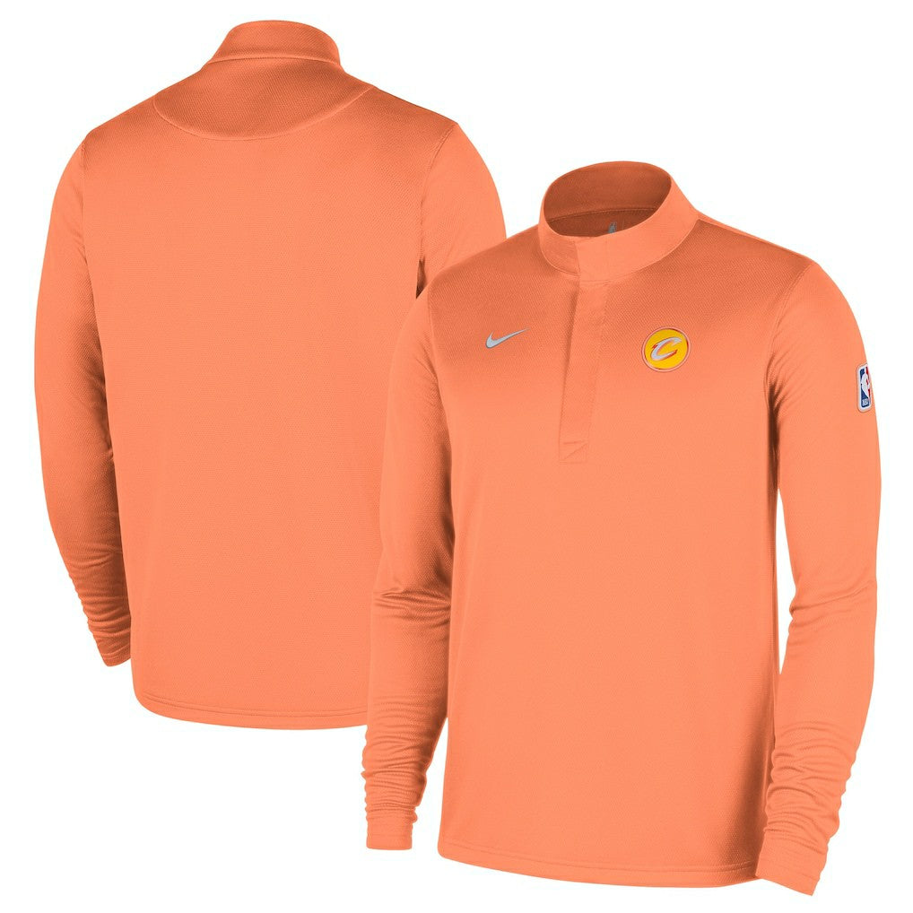 Cleveland Cavaliers 2025/26 City Edition Remix Authentic Coaches Dri-FIT Half-Zip Pullover Orange - Nike