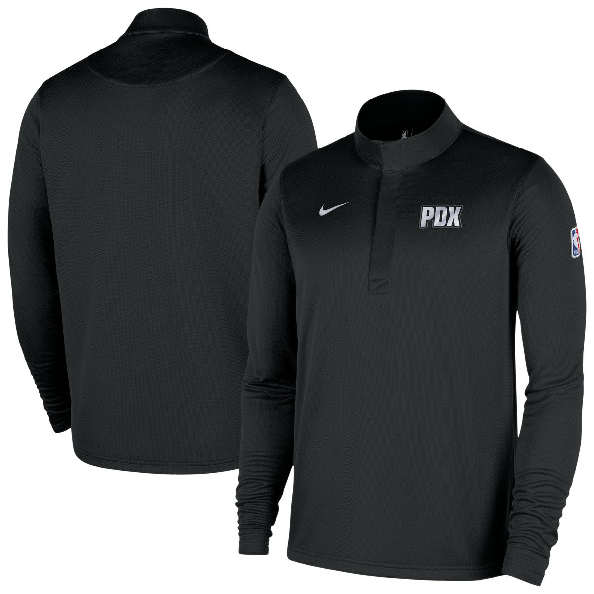 Portland Trail Blazers 2025/26 City Edition Remix Authentic Coaches Dri-FIT Half-Zip Top Black - Nike