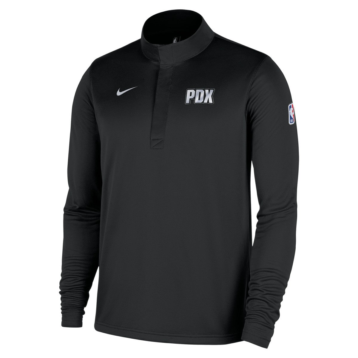 Portland Trail Blazers 2025/26 City Edition Remix Authentic Coaches Dri-FIT Half-Zip Top Black - Nike