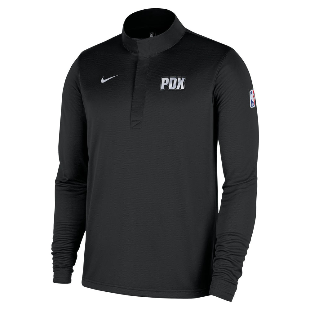 Portland Trail Blazers 2025/26 City Edition Remix Authentic Coaches Dri-FIT Half-Zip Top Black - Nike
