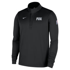 Portland Trail Blazers 2025/26 City Edition Remix Authentic Coaches Dri-FIT Half-Zip Top Black - Nike
