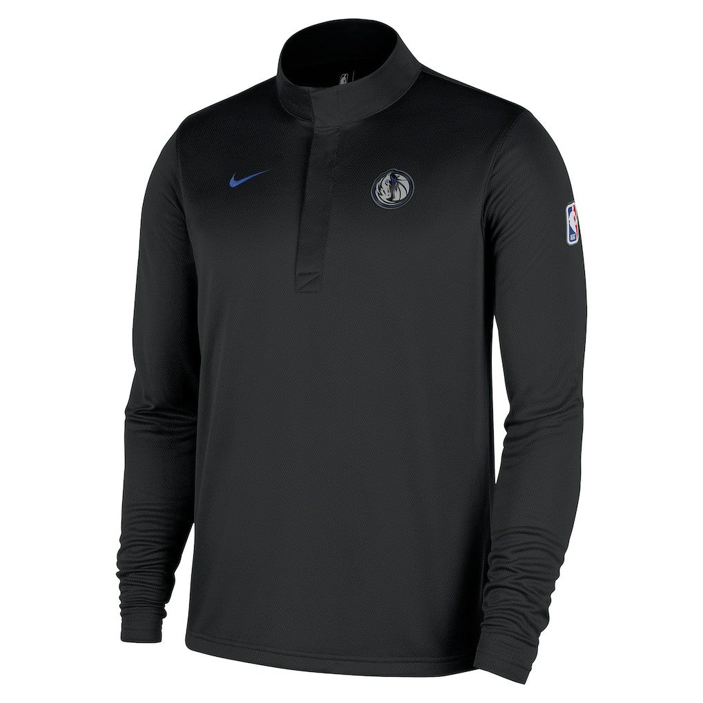 Dallas Mavericks 2025/26 City Edition Remix Authentic Coaches Dri-FIT Half-Zip Top Black - Nike