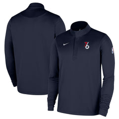 Philadelphia 76ers 2025/26 City Edition Remix Authentic Coaches Dri-FIT Half-Zip Pullover Navy - Nike