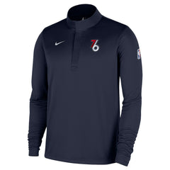 Philadelphia 76ers 2025/26 City Edition Remix Authentic Coaches Dri-FIT Half-Zip Pullover Navy - Nike