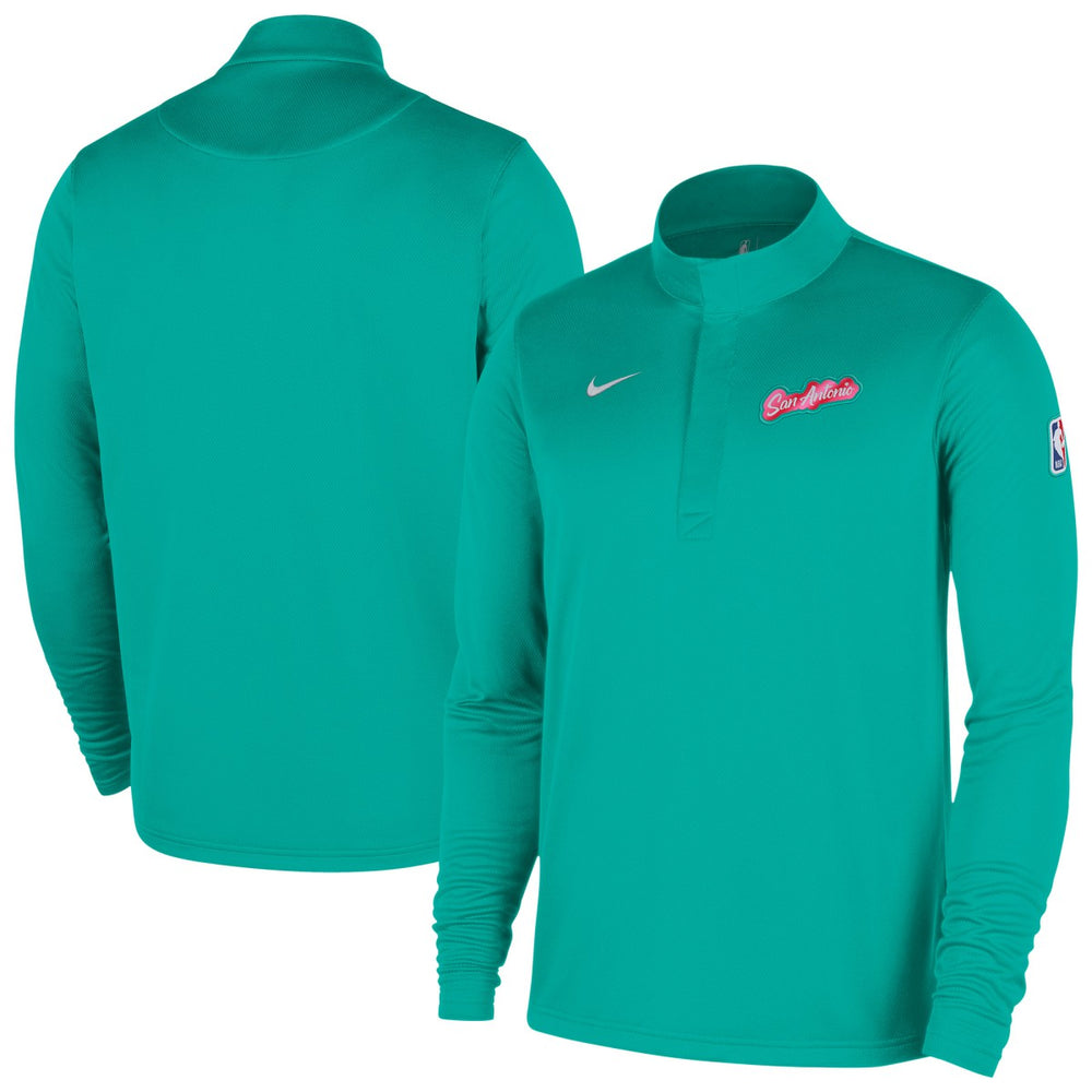 San Antonio Spurs 2025/26 City Edition Remix Authentic Coaches Dri-FIT Half-Zip Top Green - Nike