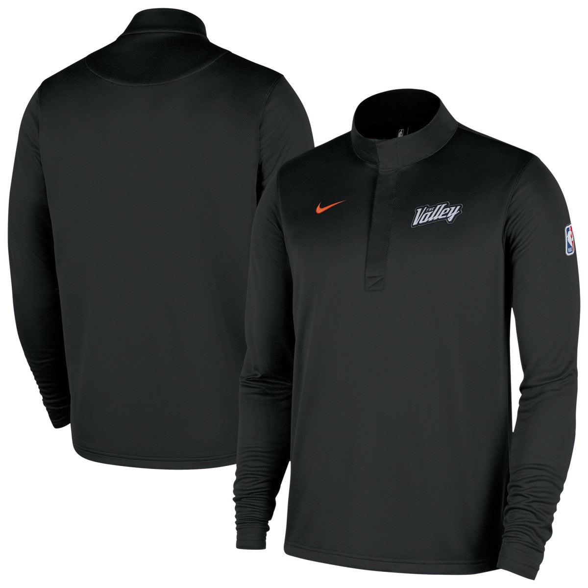 Phoenix Suns 2025/26 City Edition Remix Authentic Coaches Dri-FIT Half-Zip Top Black - Nike