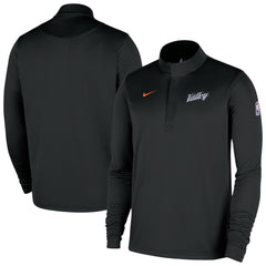 Phoenix Suns 2025/26 City Edition Remix Authentic Coaches Dri-FIT Half-Zip Top Black - Nike