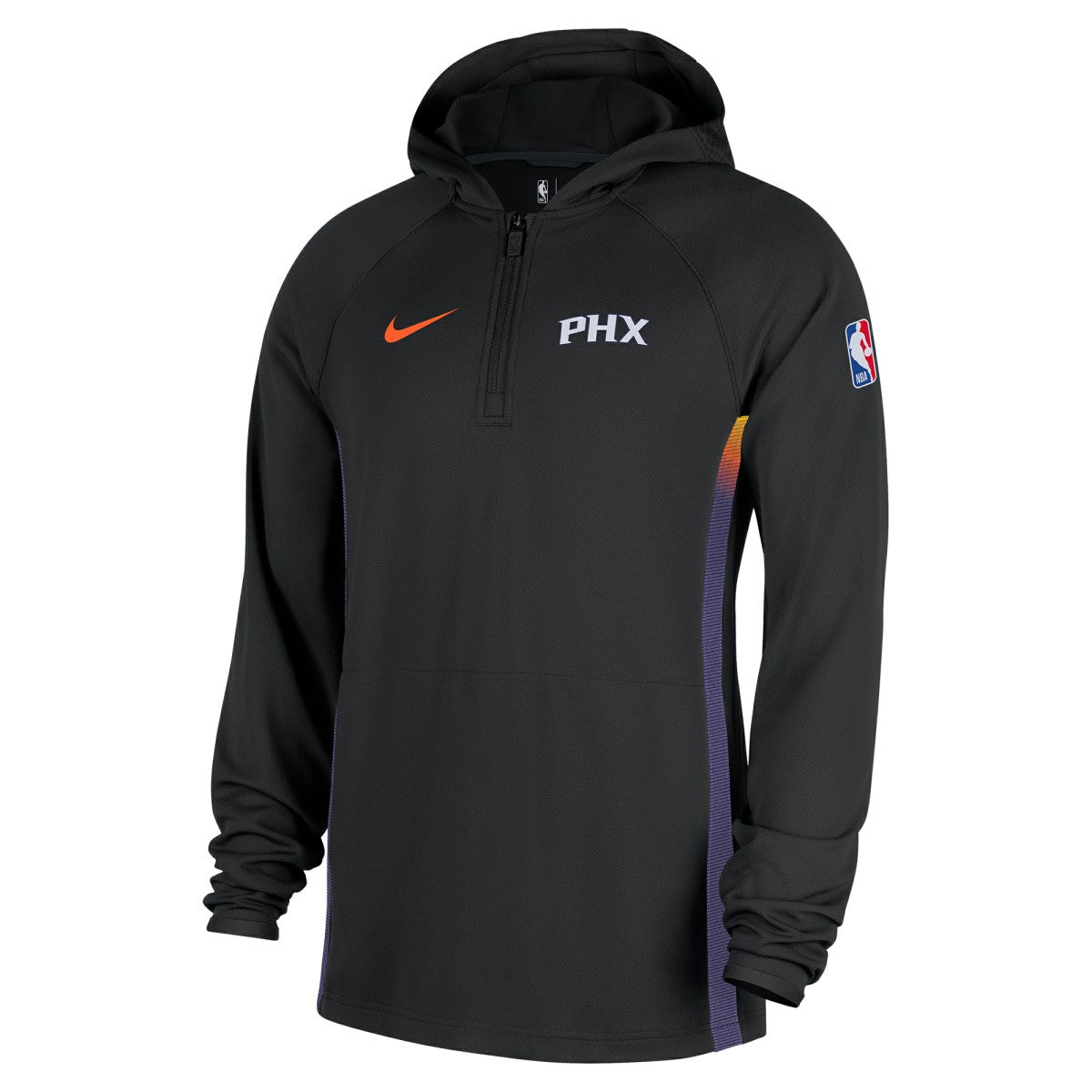 Phoenix Suns 2025/26 City Edition Remix Authentic On-Court Quarter-Zip Dri-FIT Hooded Jacket Black - Nike