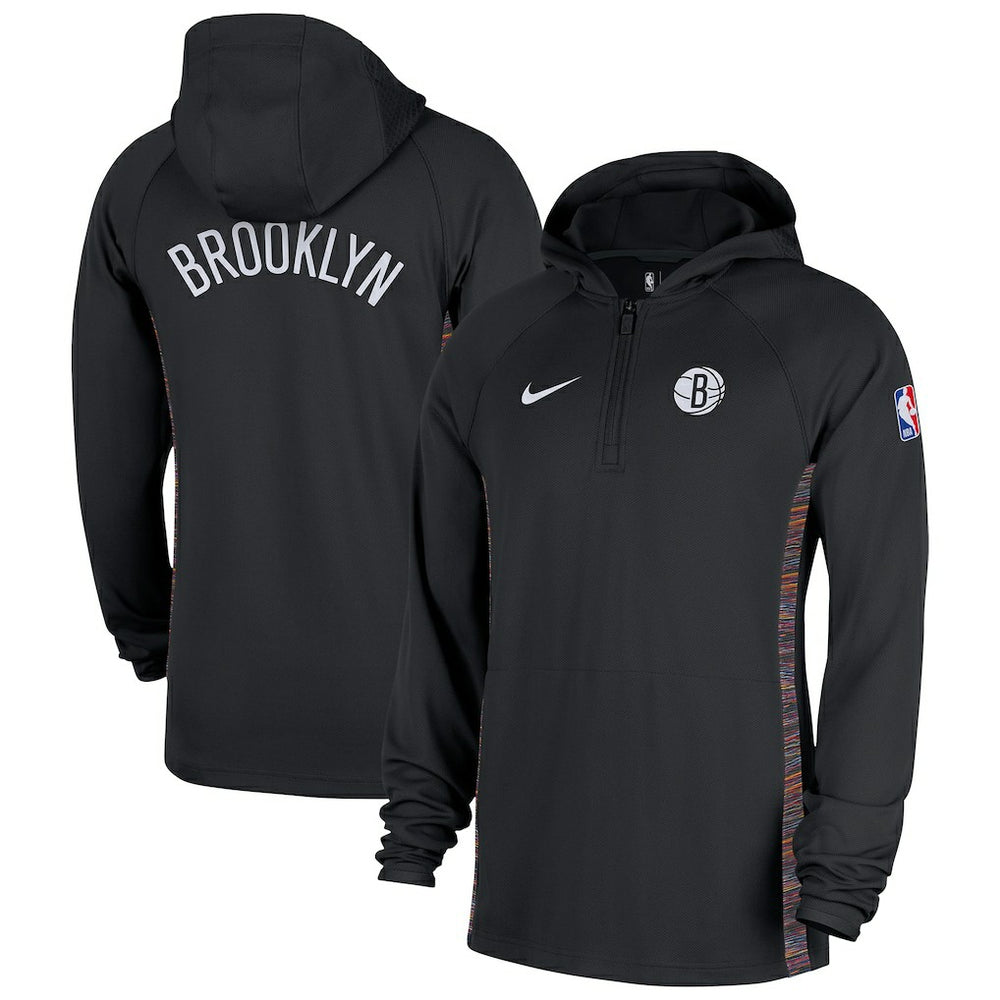 Brooklyn Nets 2025/26 City Edition Remix Authentic On-Court Quarter-Zip Dri-FIT Hooded Jacket Black - Nike outlet