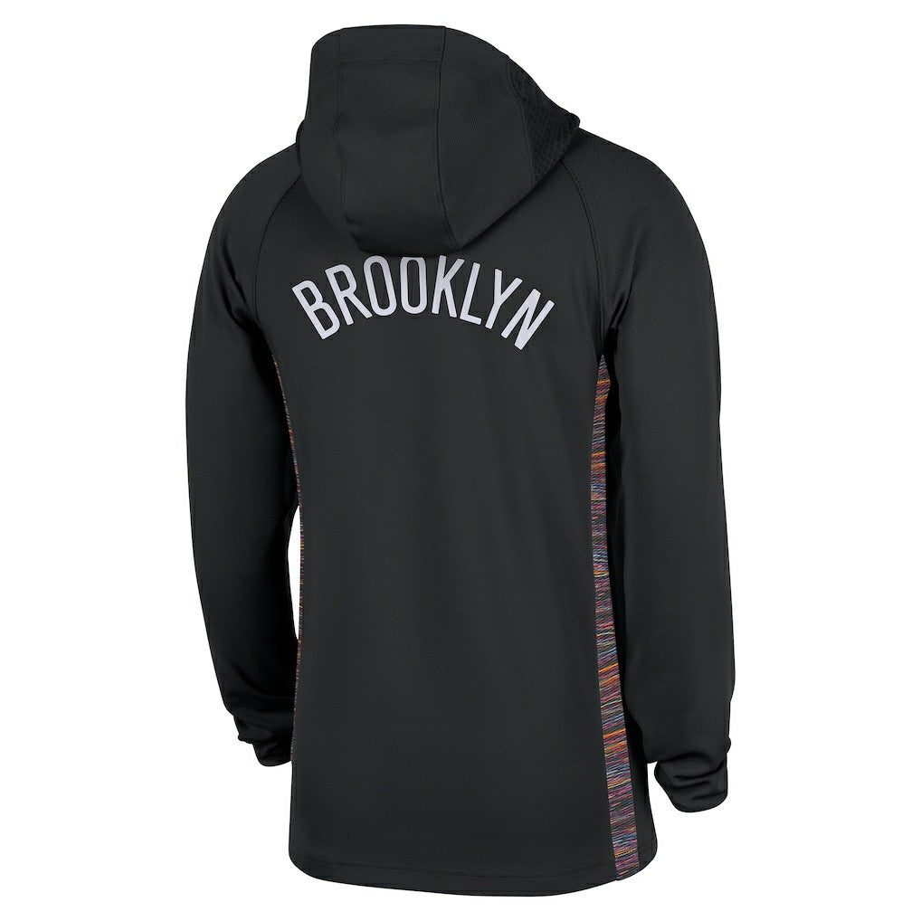 Brooklyn Nets 2025/26 City Edition Remix Authentic On-Court Quarter-Zip Dri-FIT Hooded Jacket Black - Nike outlet