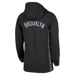 Brooklyn Nets 2025/26 City Edition Remix Authentic On-Court Quarter-Zip Dri-FIT Hooded Jacket Black - Nike outlet