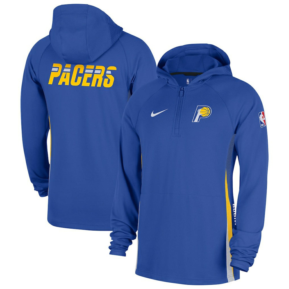 Indiana Pacers 2025/26 City Edition Remix Authentic On-Court Quarter-Zip Dri-FIT Hooded Jacket Blue - Nike