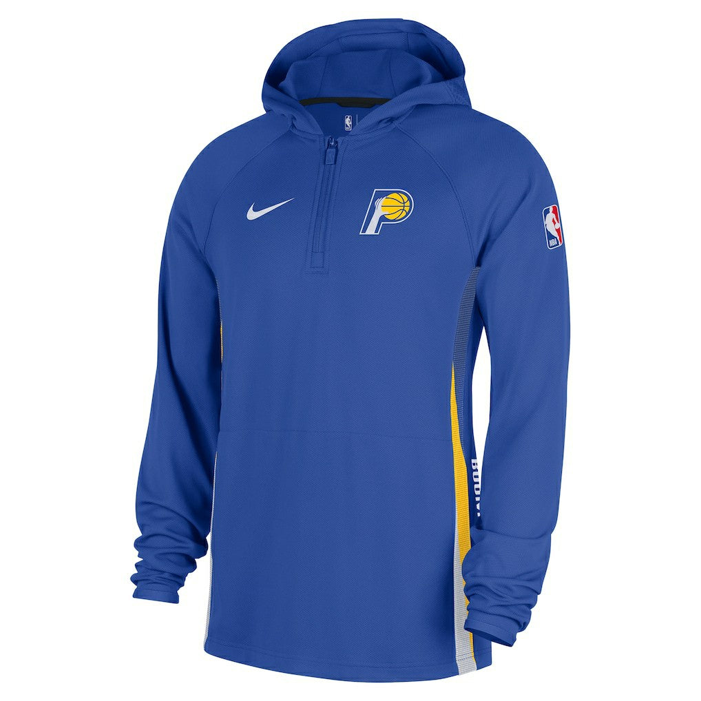 Indiana Pacers 2025/26 City Edition Remix Authentic On-Court Quarter-Zip Dri-FIT Hooded Jacket Blue - Nike