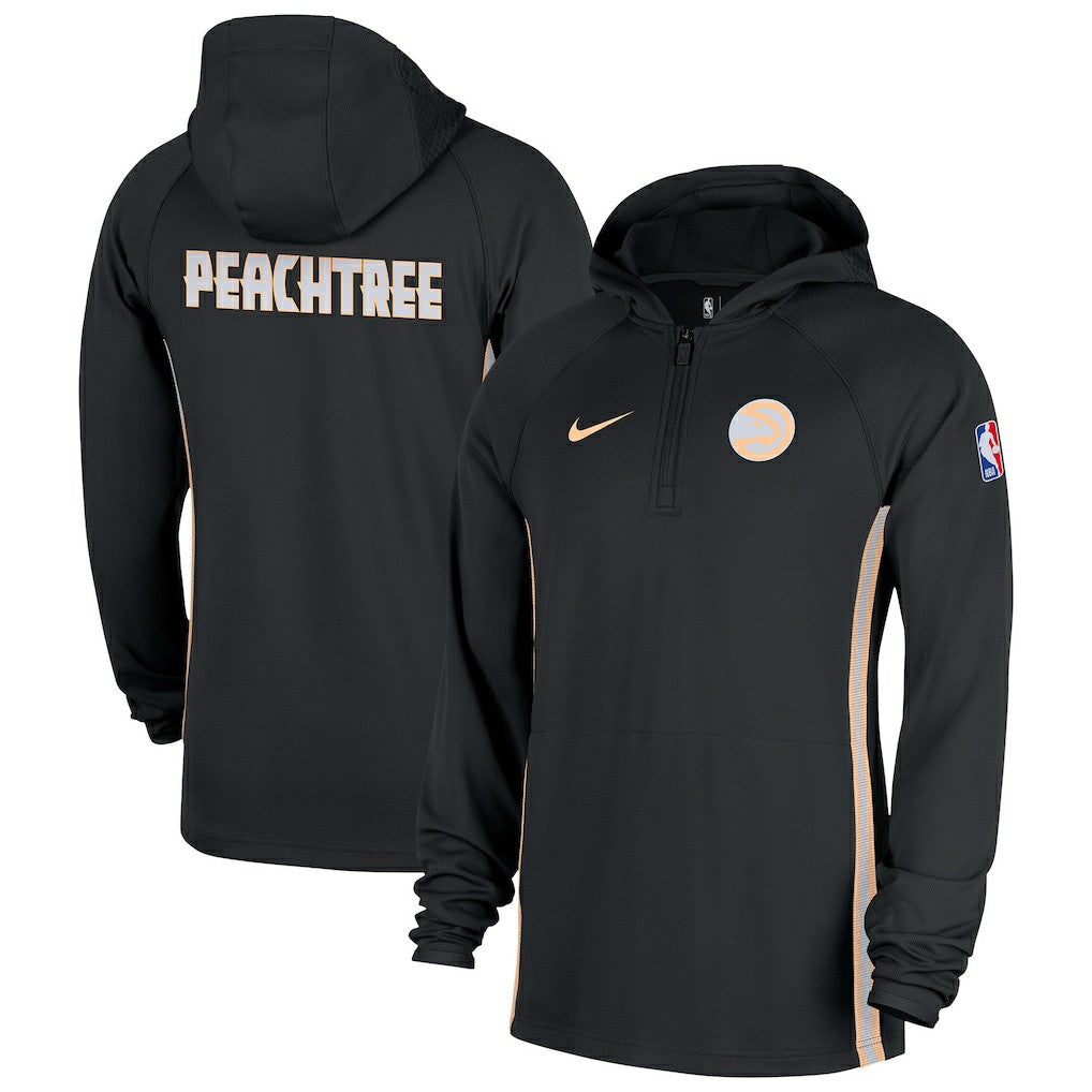 Atlanta Hawks 2025/26 City Edition Remix Authentic On-Court Quarter-Zip Dri-FIT Hooded Jacket Black - Nike