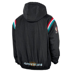 Memphis Grizzlies Hardwood Classics Therma-FIT Half-Zip Hooded Windbreaker Black - Nike