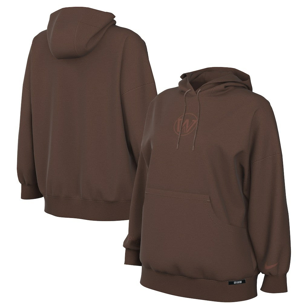 Golden State Warriors Women's 2025/26 City Edition Remix Premium Fleece Hoodie Brown - Nike