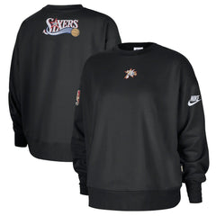 Philadelphia 76ers Women's Classic Edition Hardwood Classics Premium Phoenix Fleece Sweatshirt Black - Nike