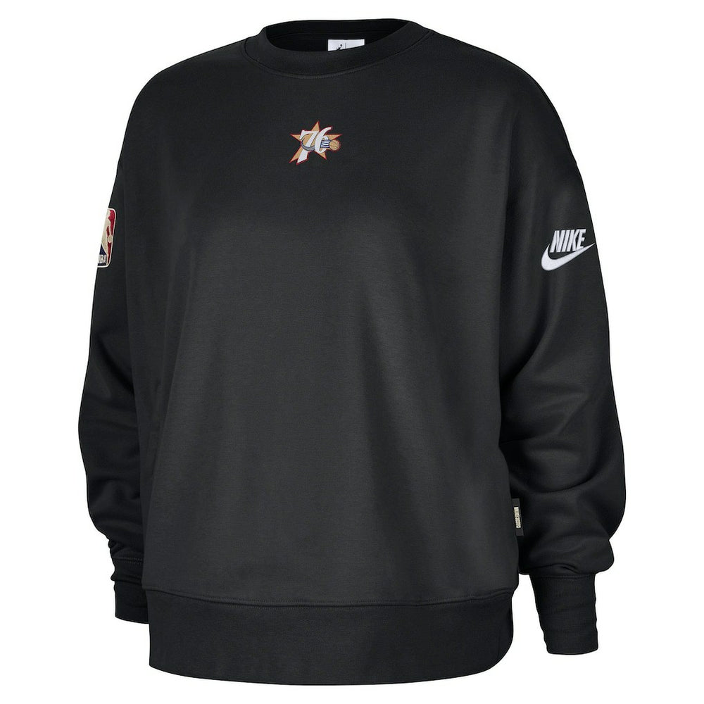 Philadelphia 76ers Women's Classic Edition Hardwood Classics Premium Phoenix Fleece Sweatshirt Black - Nike