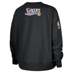 Philadelphia 76ers Women's Classic Edition Hardwood Classics Premium Phoenix Fleece Sweatshirt Black - Nike