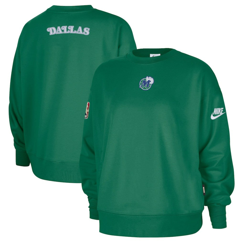 Dallas Mavericks Women's Classic Edition Hardwood Classics Premium Phoenix Fleece Sweatshirt Green - Nike