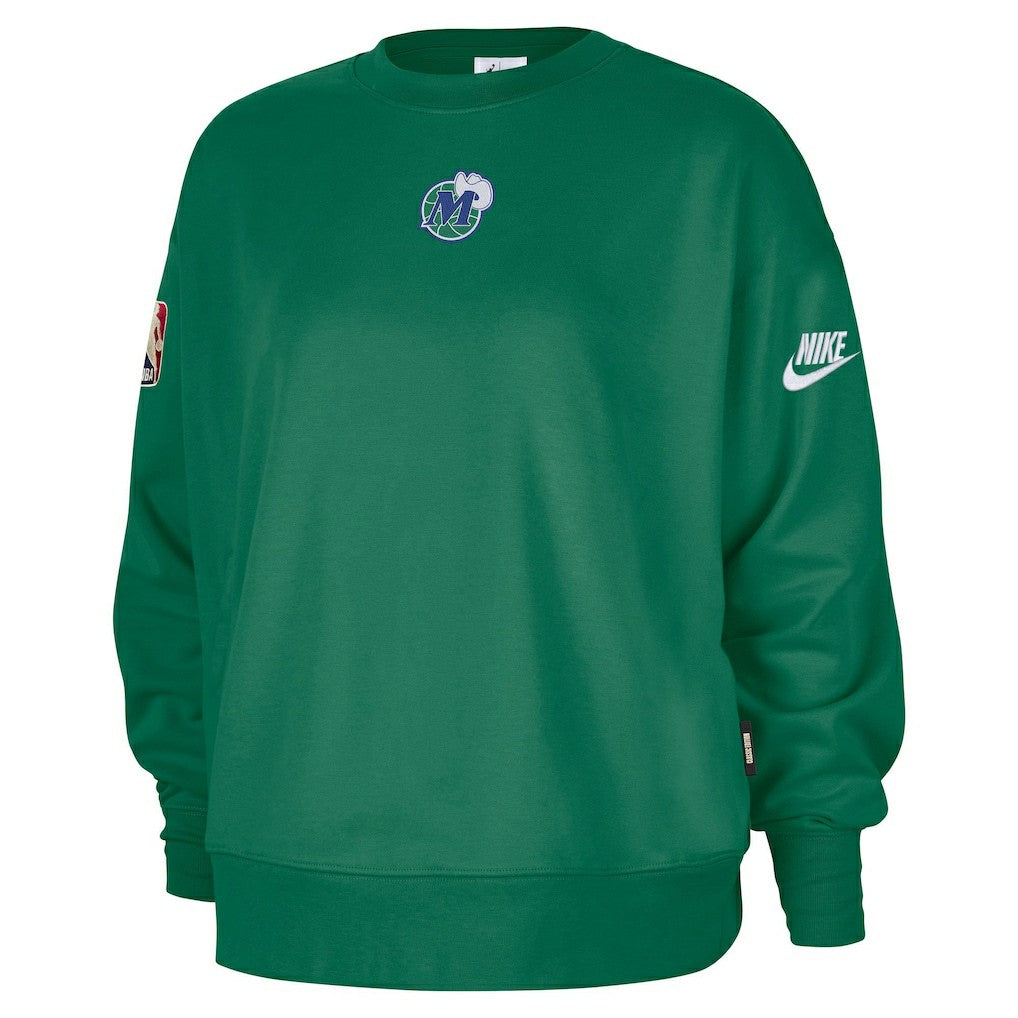 Dallas Mavericks Women's Classic Edition Hardwood Classics Premium Phoenix Fleece Sweatshirt Green - Nike