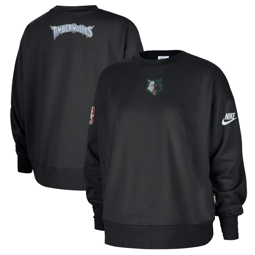 Minnesota Timberwolves Women's Classic Edition Hardwood Classics Premium Phoenix Fleece Sweatshirt Black - Nike
