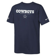 Dallas Cowboys Youth Sideline Team Issue T-Shirt - Navy T-shirts