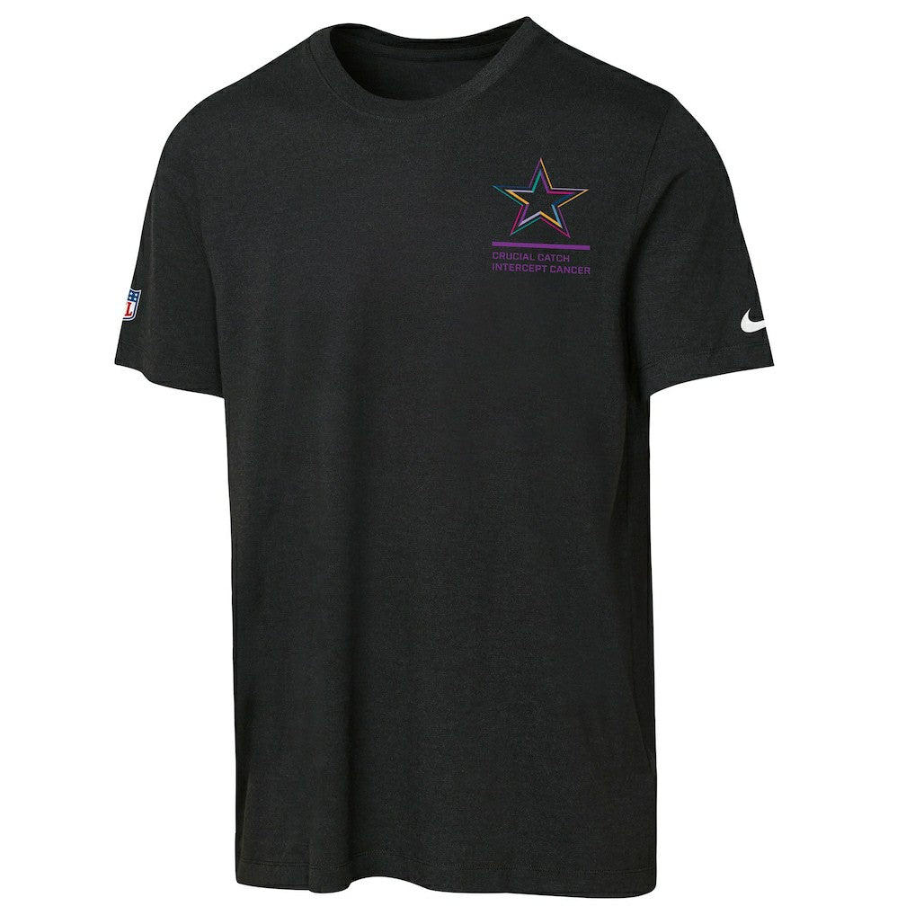 Dallas Cowboys Youth 2025 NFL Crucial Catch Tri-Blend Dri-FIT T-Shirt - Black T-shirts
